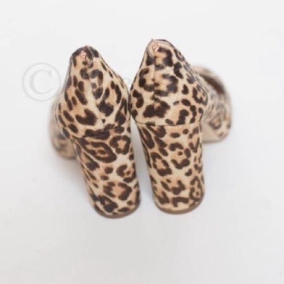 SALE Sam Edelman Leopard Print Block Heel 6 NEW - Picture 4 of 5